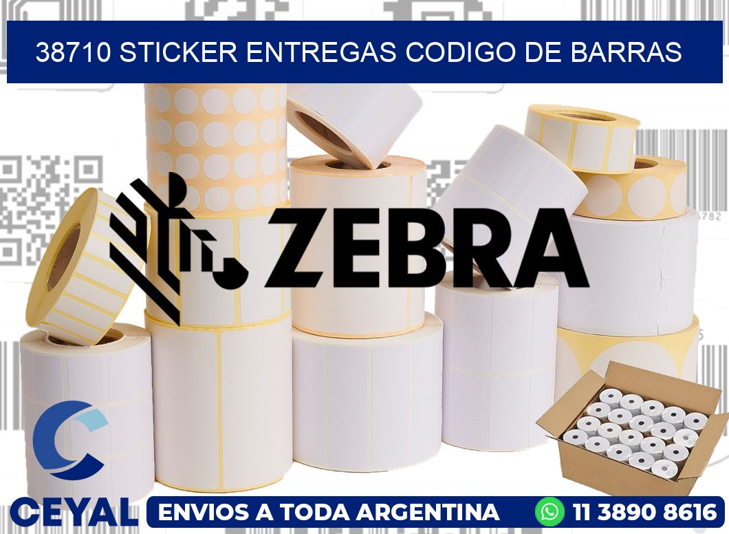 38710 STICKER ENTREGAS CODIGO DE BARRAS