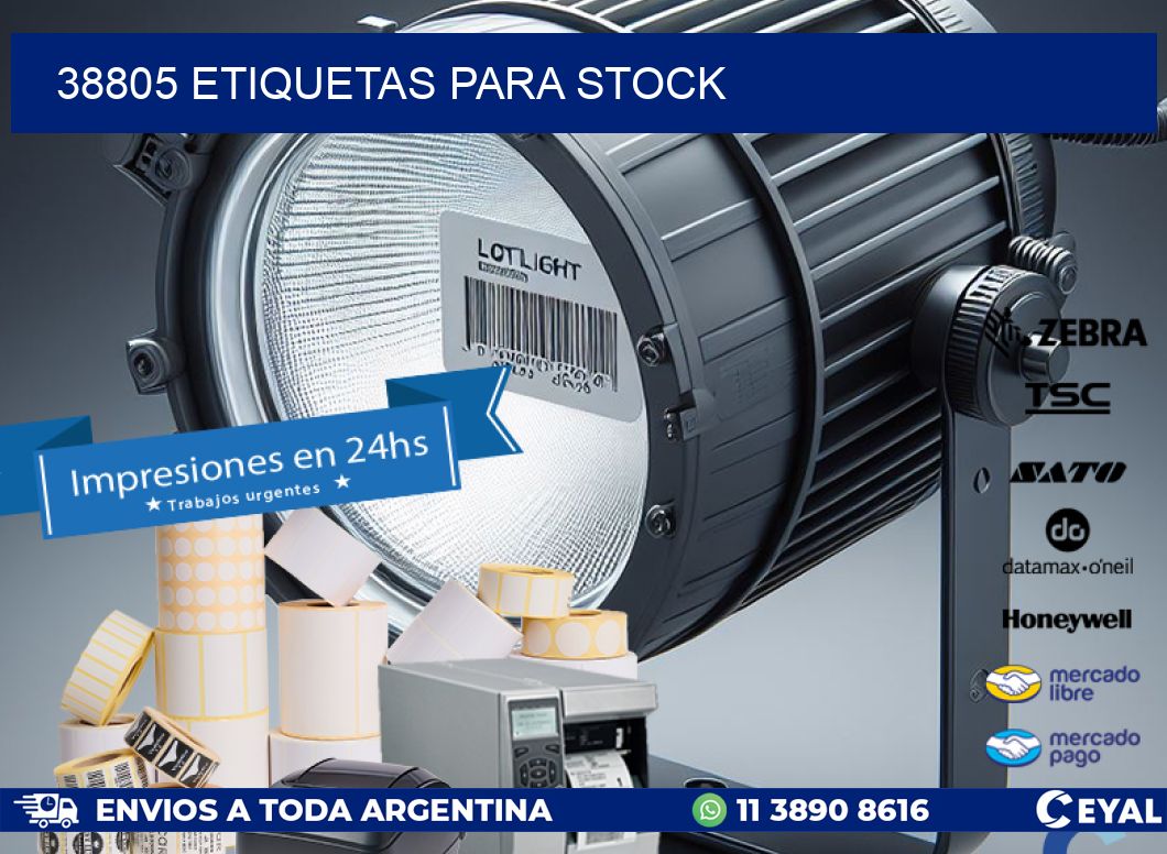 38805 ETIQUETAS PARA STOCK