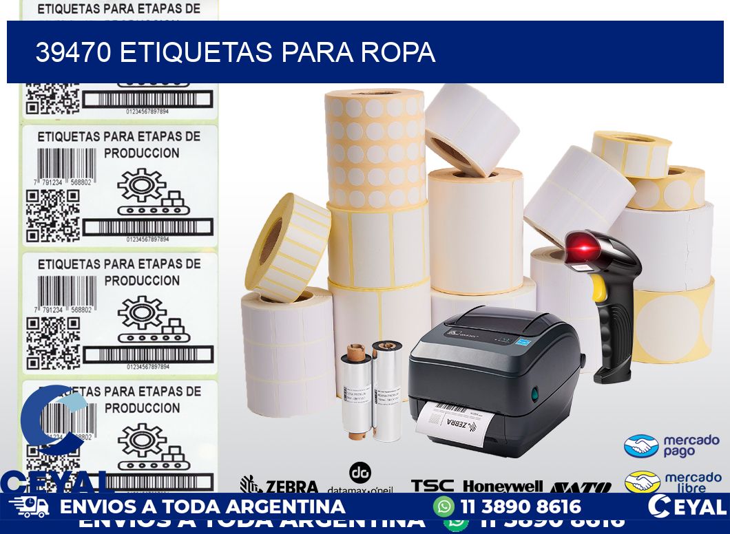 39470 etiquetas para ropa