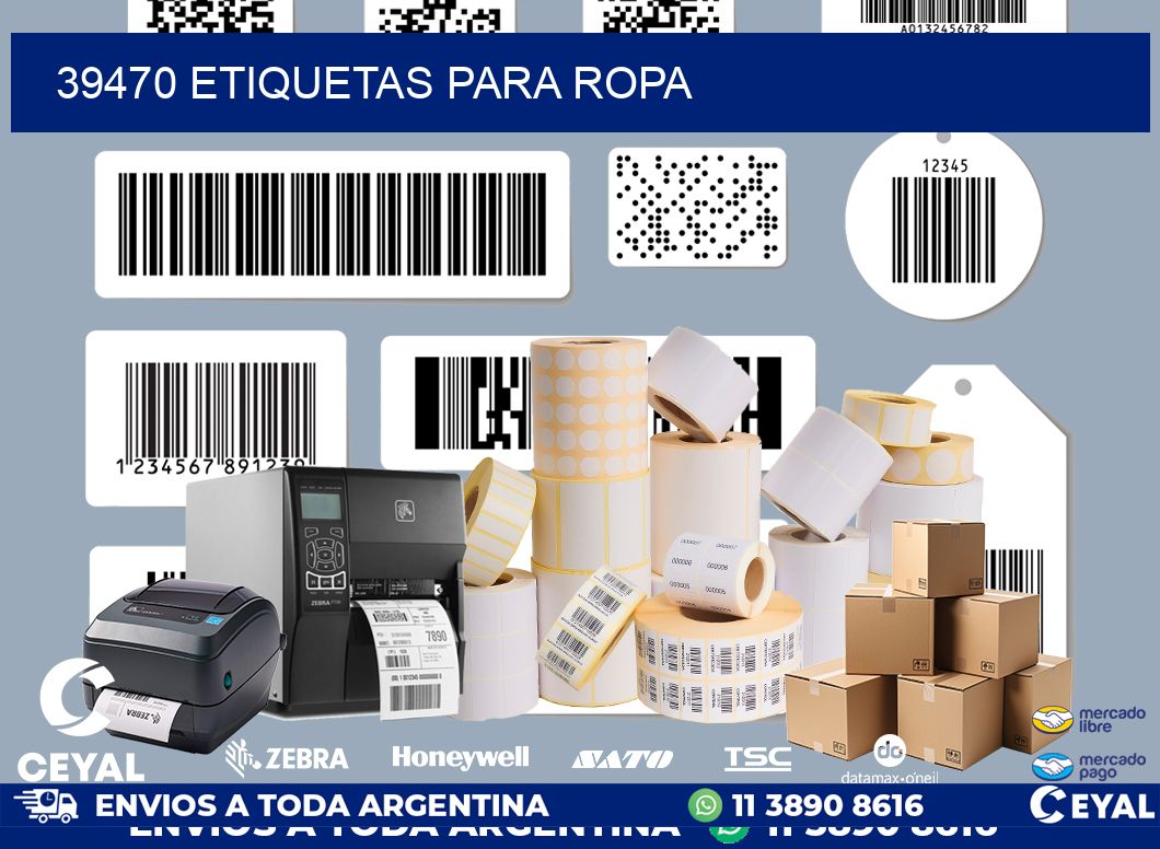 39470 etiquetas para ropa
