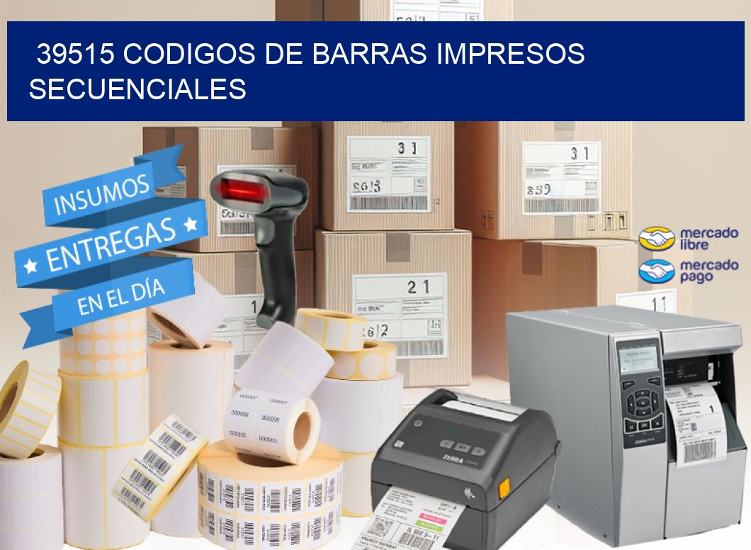 39515 codigos de barras impresos secuenciales