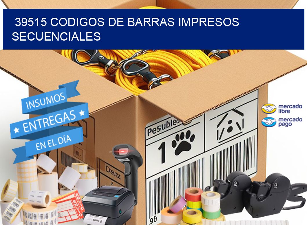 39515 codigos de barras impresos secuenciales