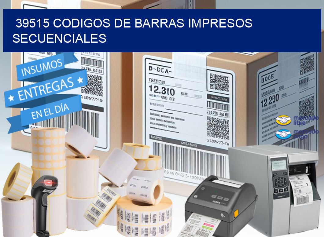 39515 codigos de barras impresos secuenciales