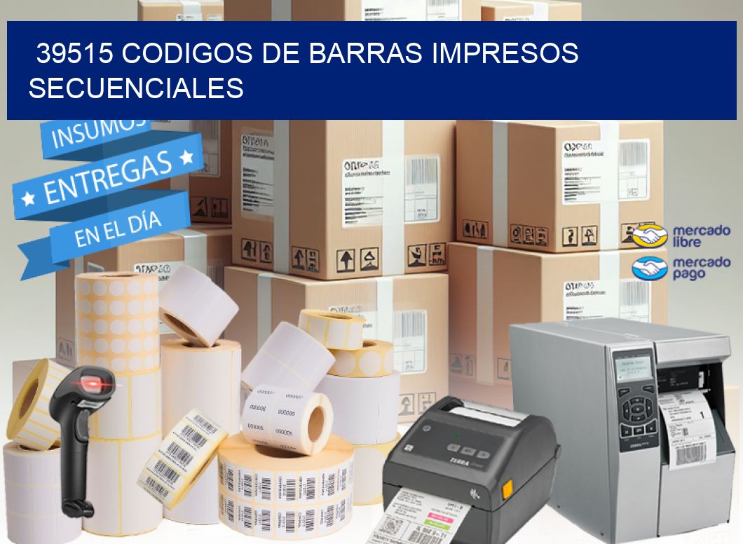 39515 codigos de barras impresos secuenciales