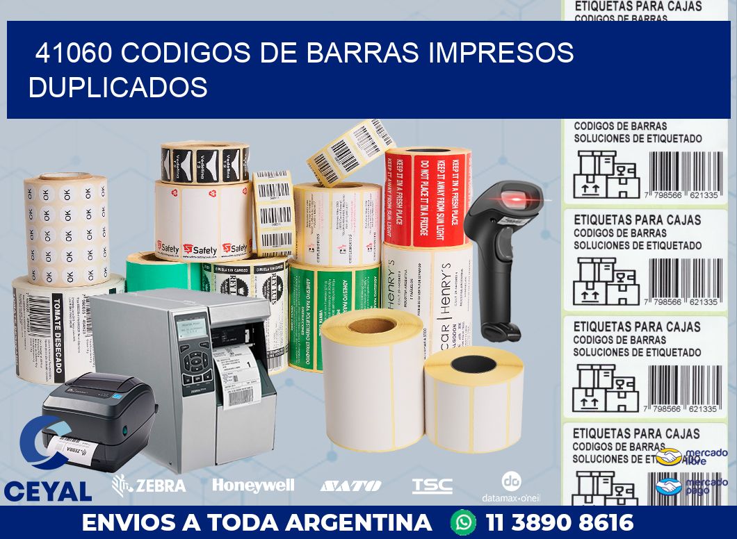 41060 codigos de barras impresos duplicados