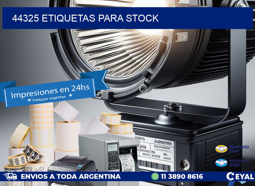 44325 ETIQUETAS PARA STOCK