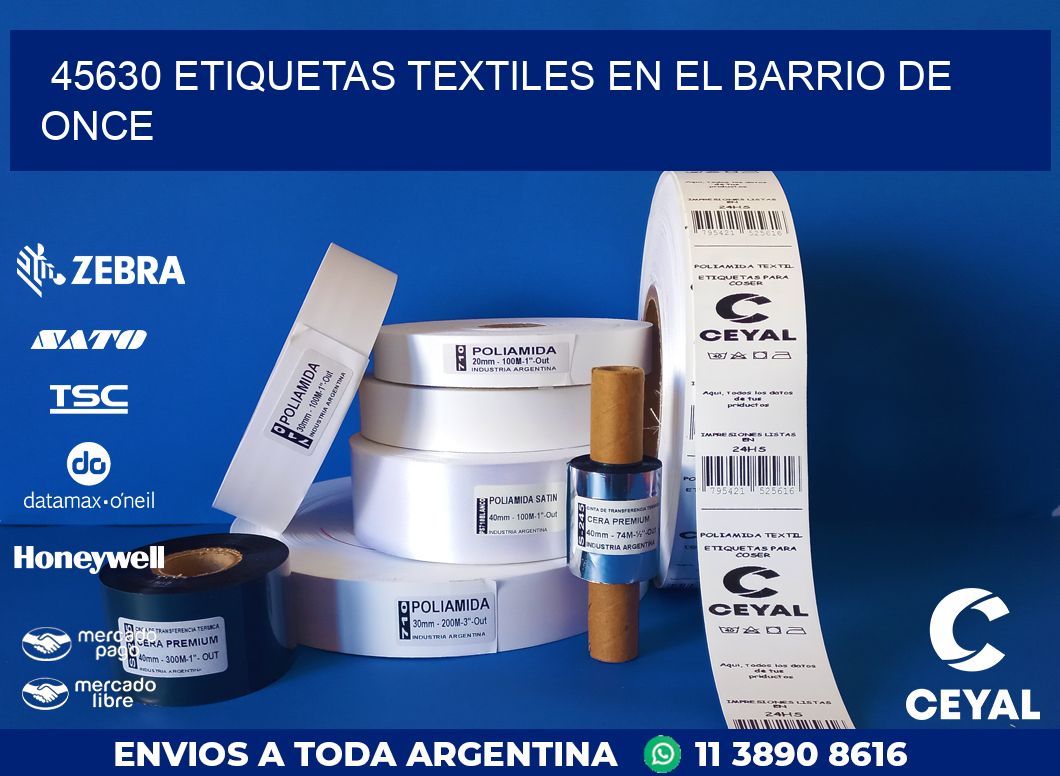 45630 ETIQUETAS TEXTILES EN EL BARRIO DE ONCE