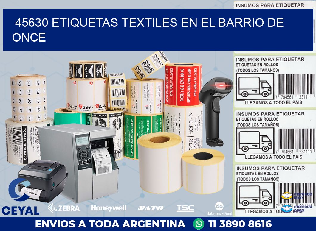 45630 ETIQUETAS TEXTILES EN EL BARRIO DE ONCE