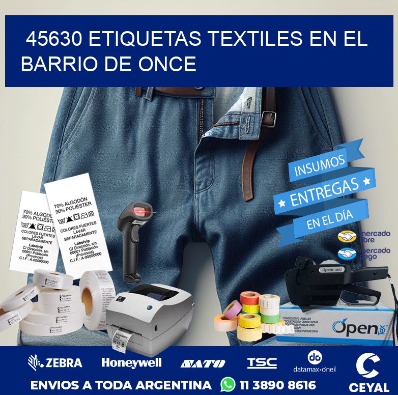 45630 ETIQUETAS TEXTILES EN EL BARRIO DE ONCE