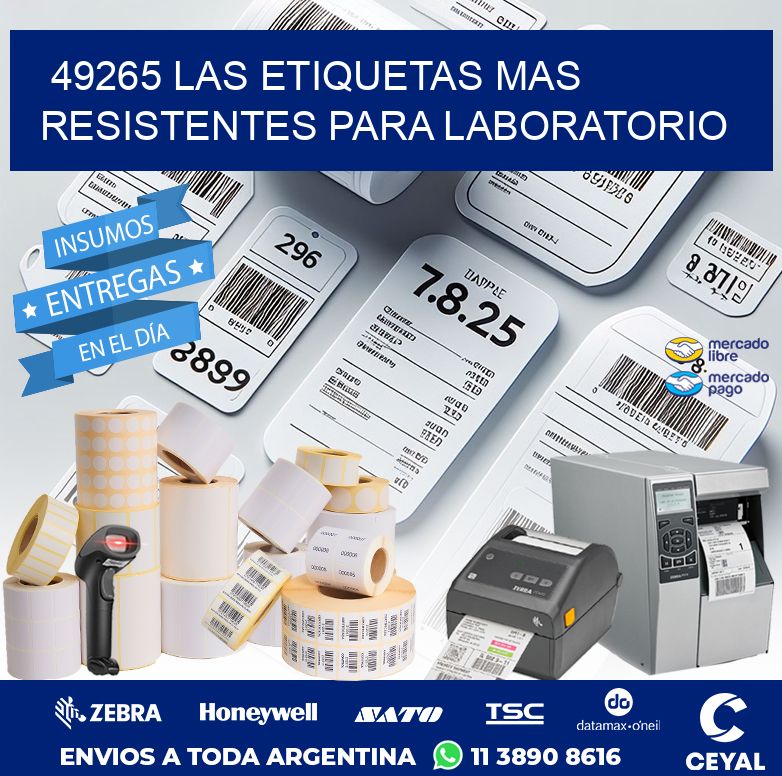 49265 LAS ETIQUETAS MAS RESISTENTES PARA LABORATORIO