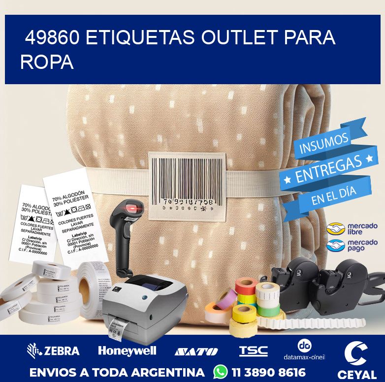 49860 ETIQUETAS OUTLET PARA ROPA
