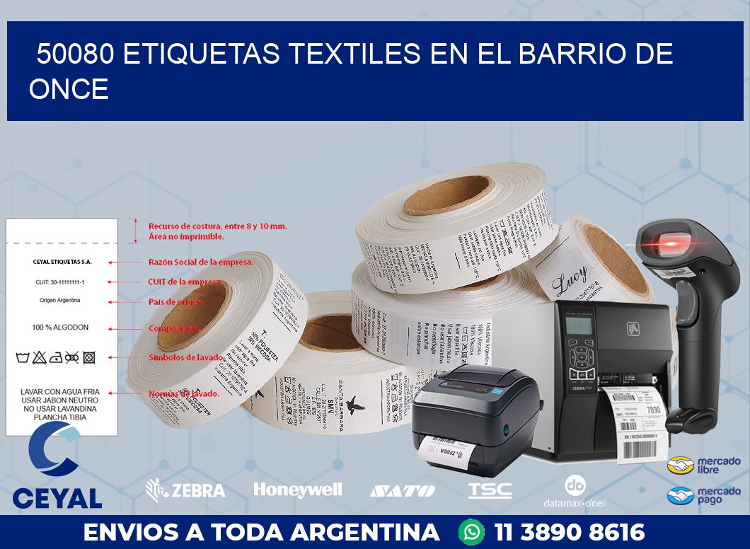 50080 ETIQUETAS TEXTILES EN EL BARRIO DE ONCE