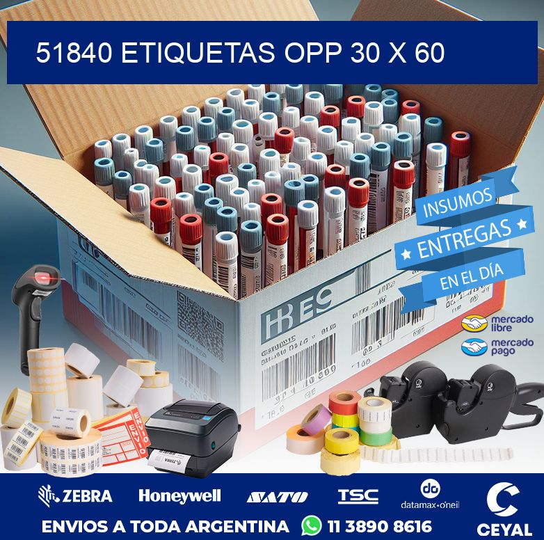 51840 ETIQUETAS OPP 30 X 60
