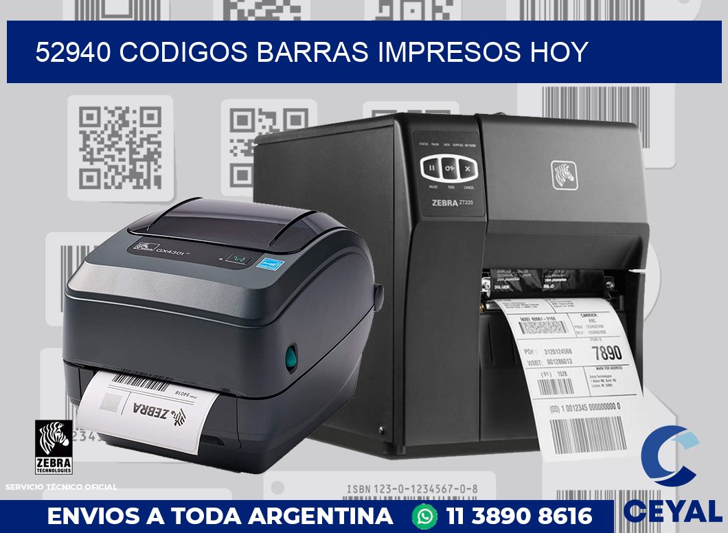 52940 CODIGOS BARRAS IMPRESOS HOY
