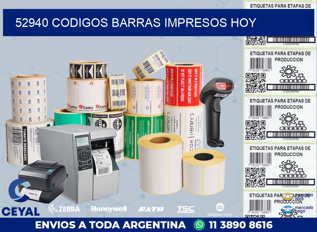 52940 CODIGOS BARRAS IMPRESOS HOY