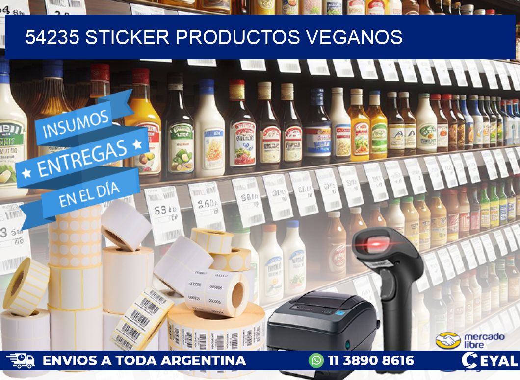 54235 STICKER PRODUCTOS VEGANOS