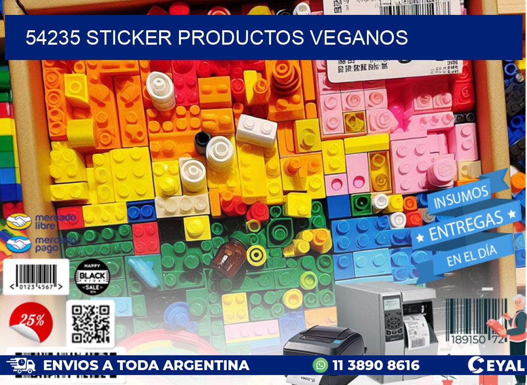 54235 STICKER PRODUCTOS VEGANOS