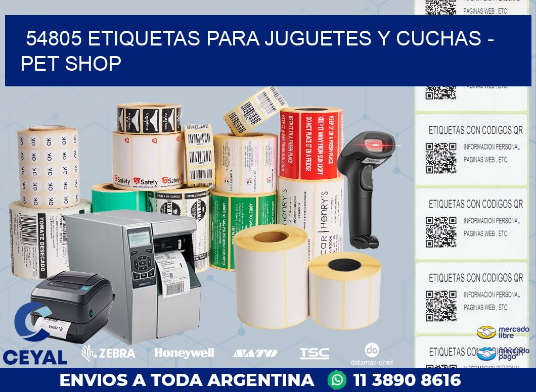 54805 ETIQUETAS PARA JUGUETES Y CUCHAS - PET SHOP