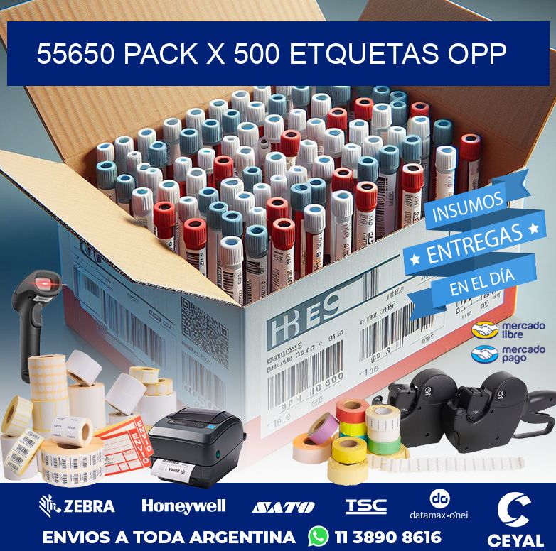 55650 PACK X 500 ETQUETAS OPP