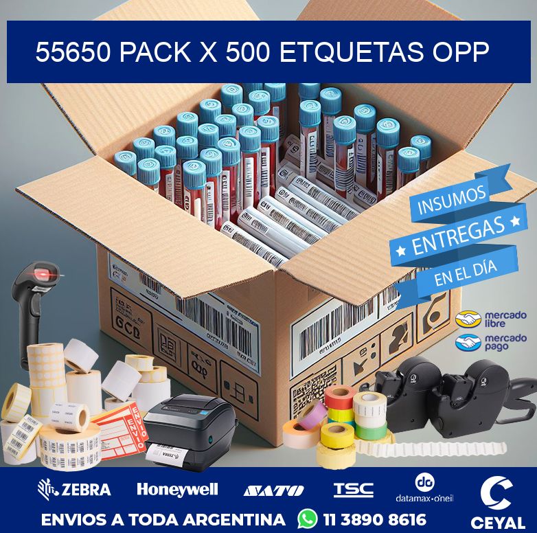55650 PACK X 500 ETQUETAS OPP