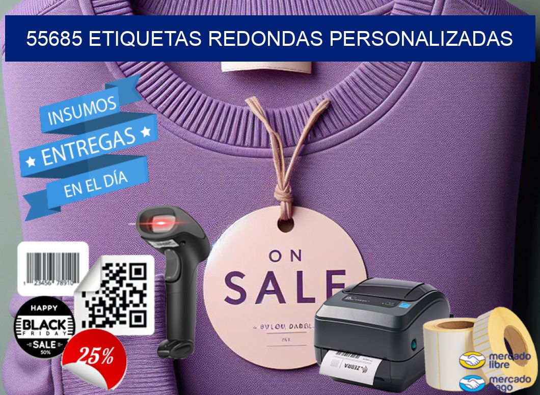 55685 ETIQUETAS REDONDAS PERSONALIZADAS