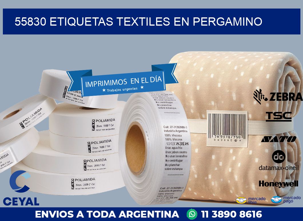 55830 ETIQUETAS TEXTILES EN PERGAMINO