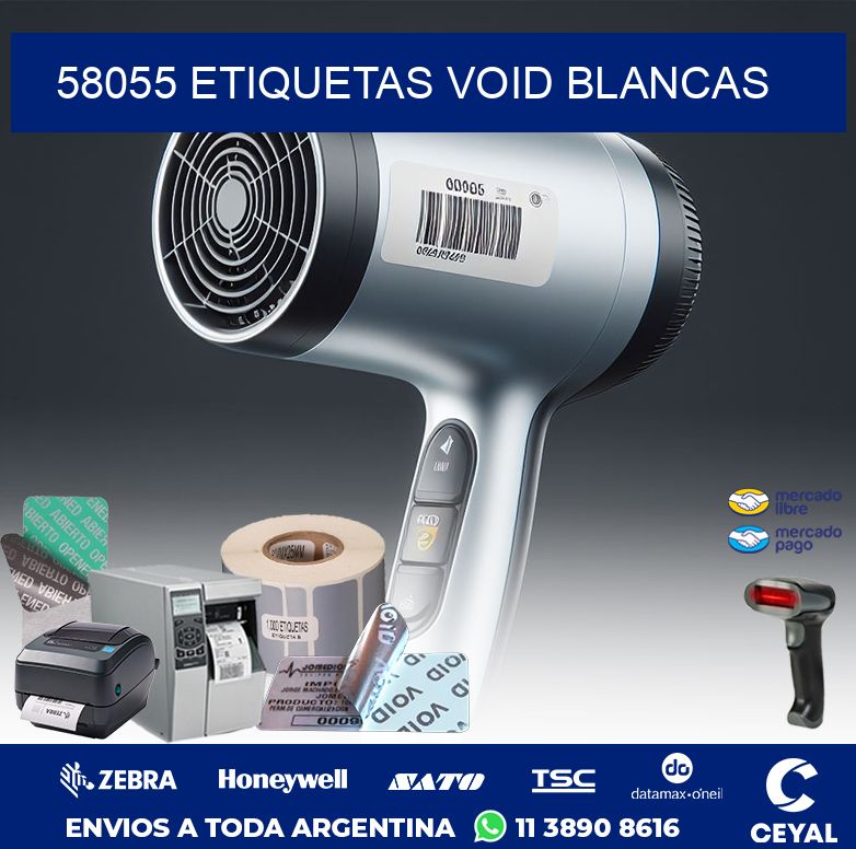 58055 ETIQUETAS VOID BLANCAS