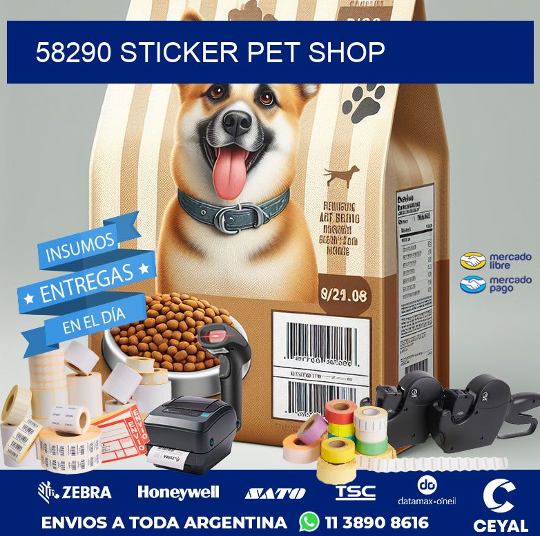 58290 STICKER PET SHOP