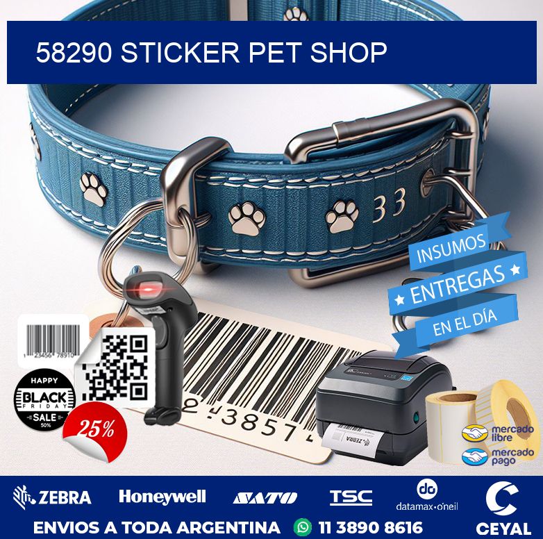 58290 STICKER PET SHOP
