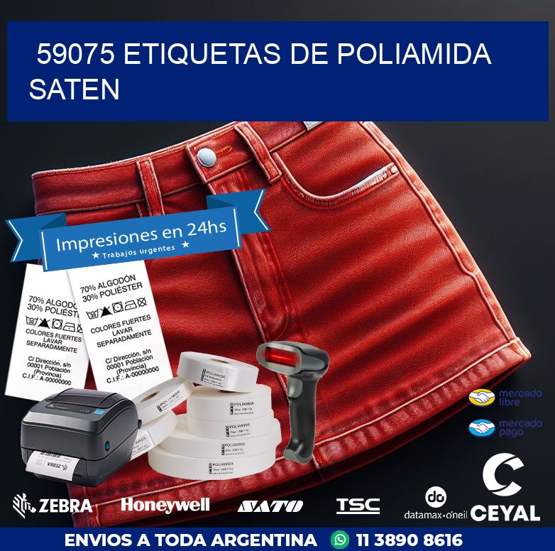 59075 ETIQUETAS DE POLIAMIDA SATEN