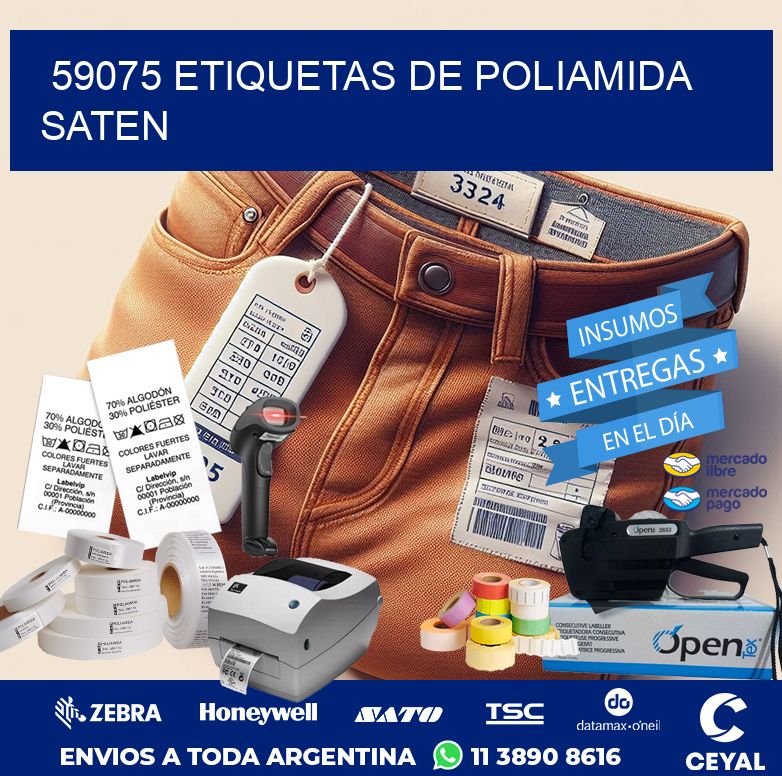 59075 ETIQUETAS DE POLIAMIDA SATEN