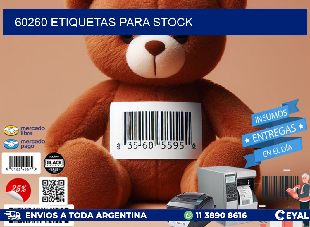 60260 ETIQUETAS PARA STOCK