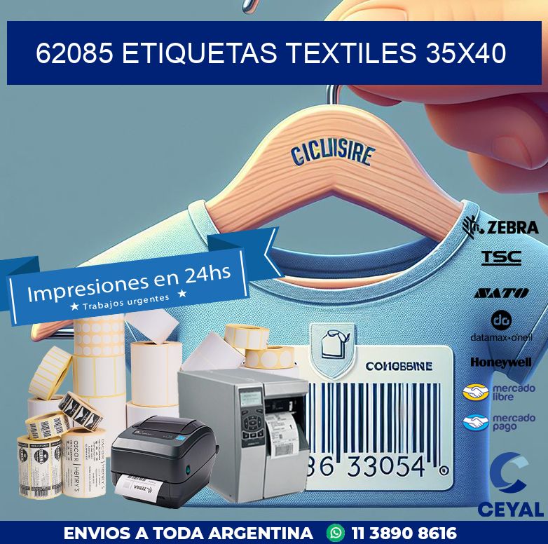 62085 ETIQUETAS TEXTILES 35X40