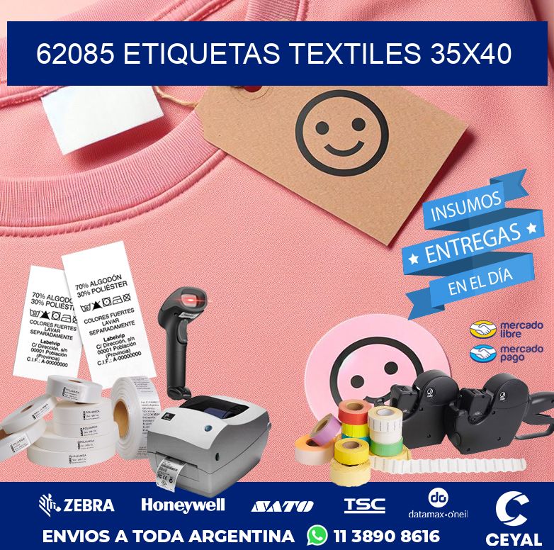 62085 ETIQUETAS TEXTILES 35X40