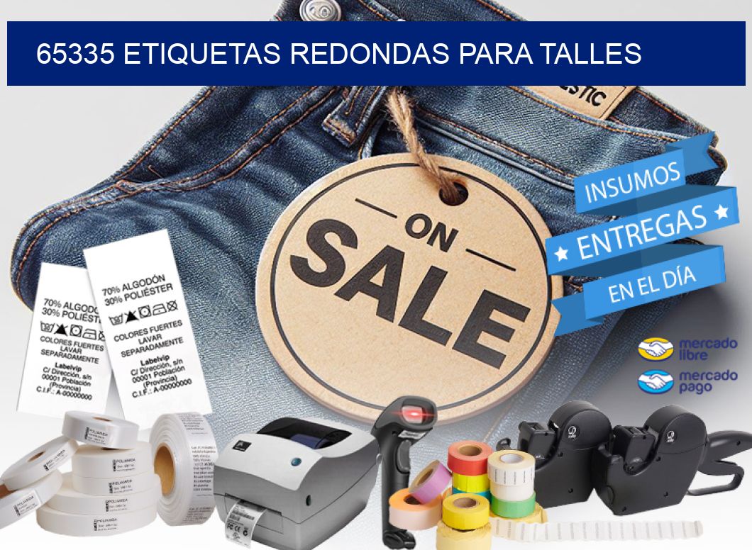 65335 ETIQUETAS REDONDAS PARA TALLES