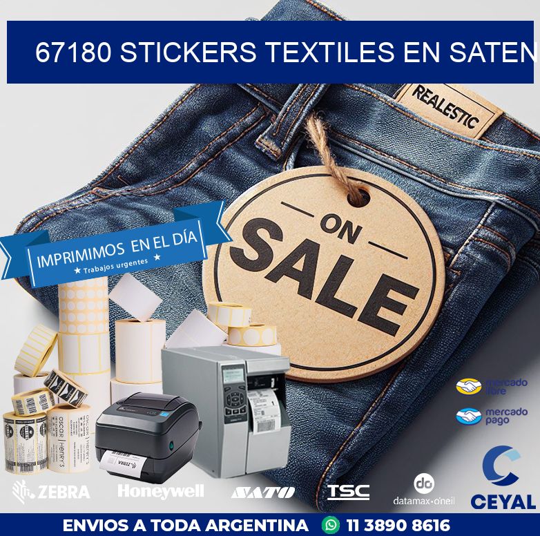 67180 STICKERS TEXTILES EN SATEN