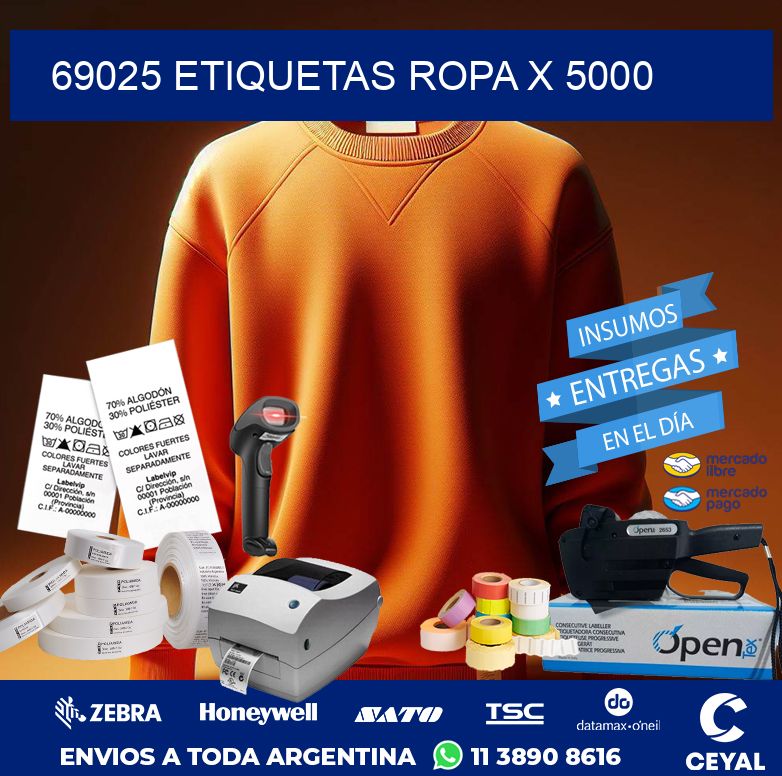 69025 ETIQUETAS ROPA X 5000