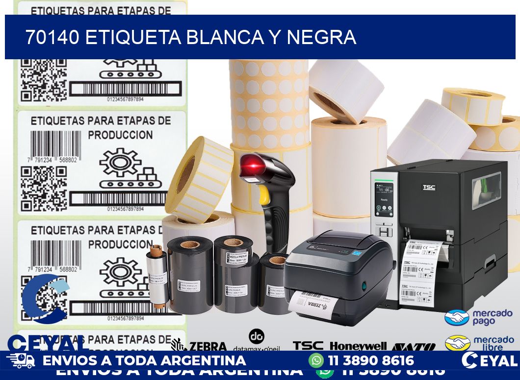 70140 ETIQUETA BLANCA Y NEGRA