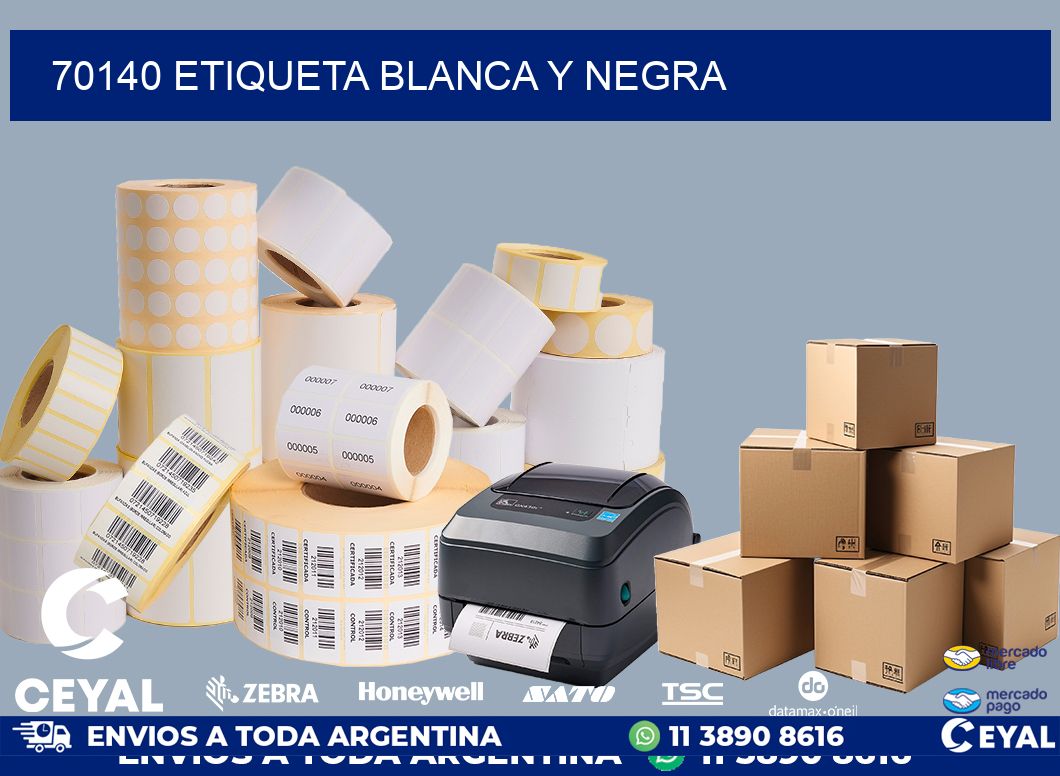 70140 ETIQUETA BLANCA Y NEGRA