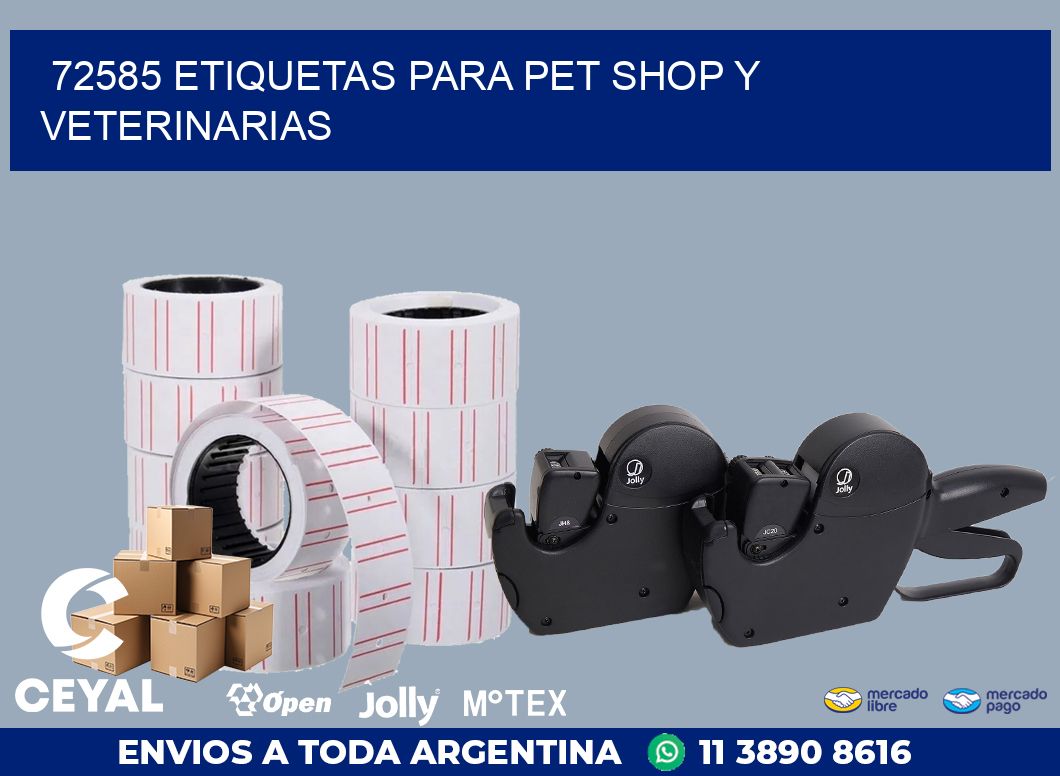 72585 ETIQUETAS PARA PET SHOP Y VETERINARIAS