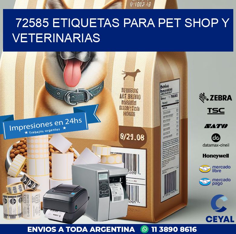 72585 ETIQUETAS PARA PET SHOP Y VETERINARIAS
