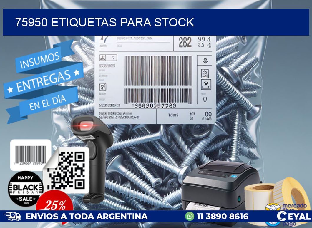 75950 ETIQUETAS PARA STOCK