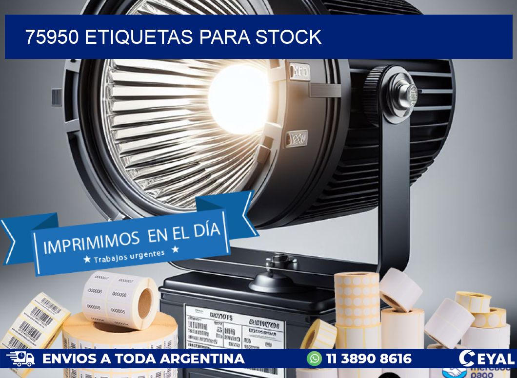 75950 ETIQUETAS PARA STOCK