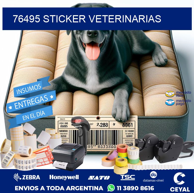 76495 STICKER VETERINARIAS