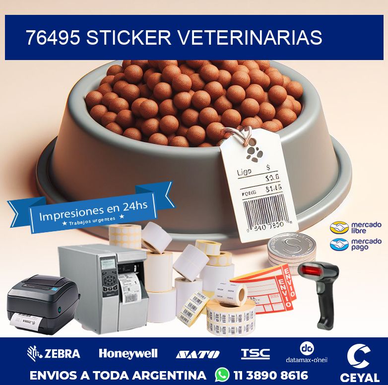 76495 STICKER VETERINARIAS