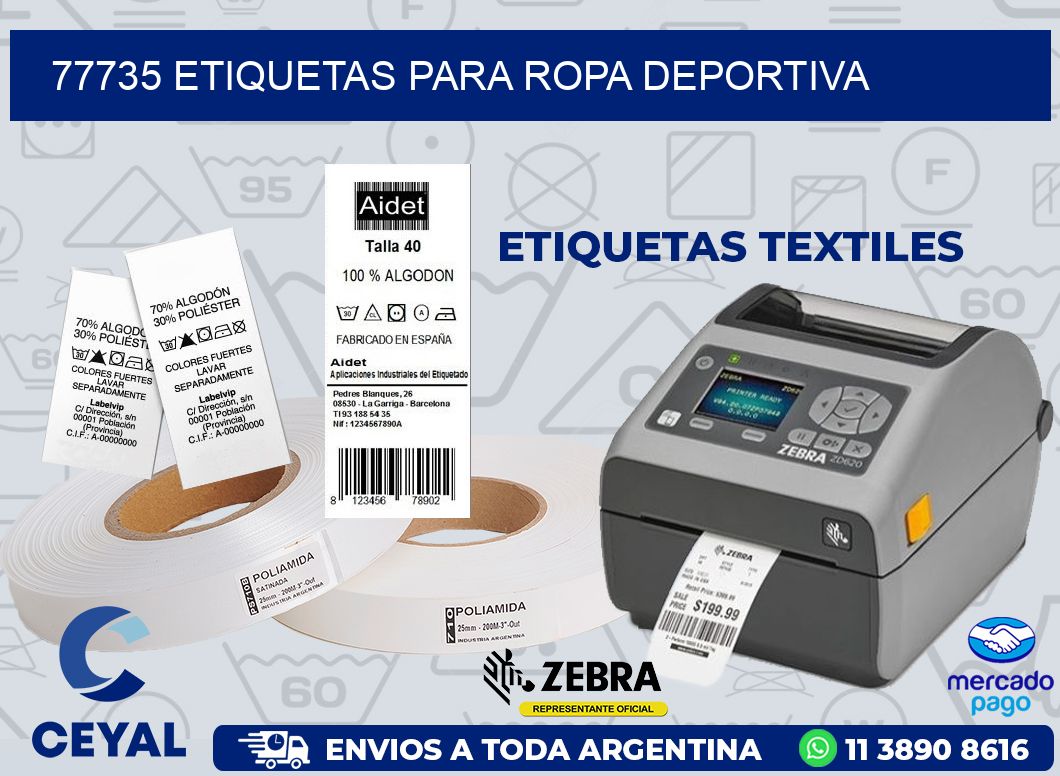 77735 ETIQUETAS PARA ROPA DEPORTIVA
