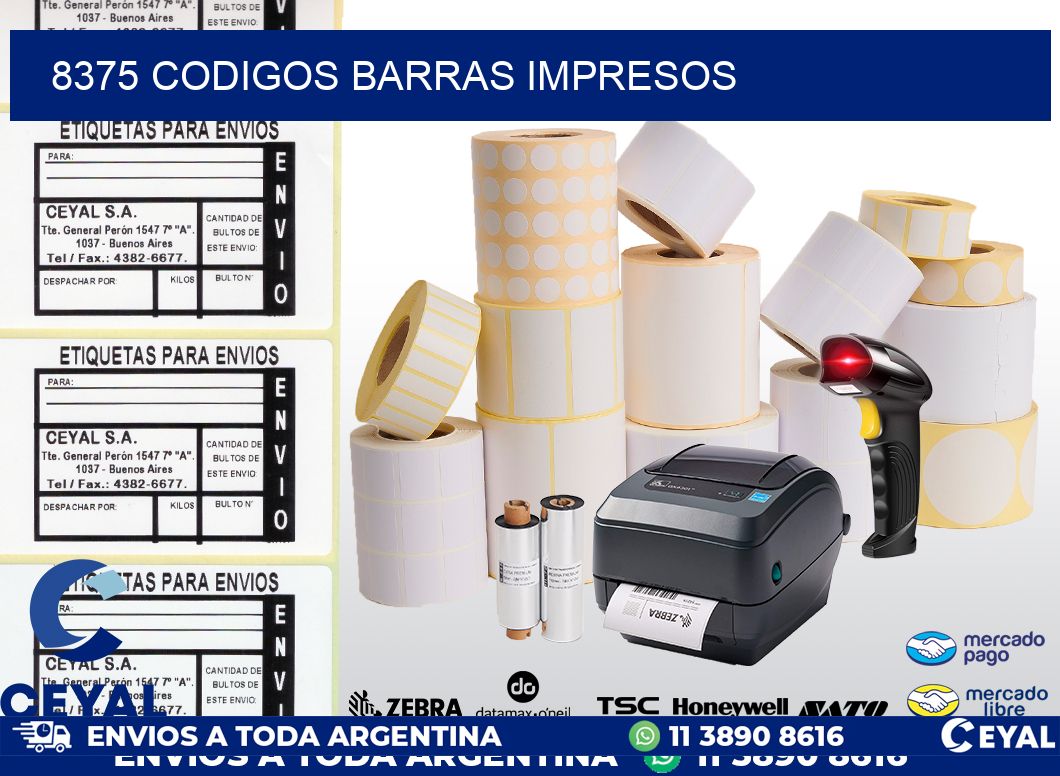 8375 CODIGOS BARRAS IMPRESOS