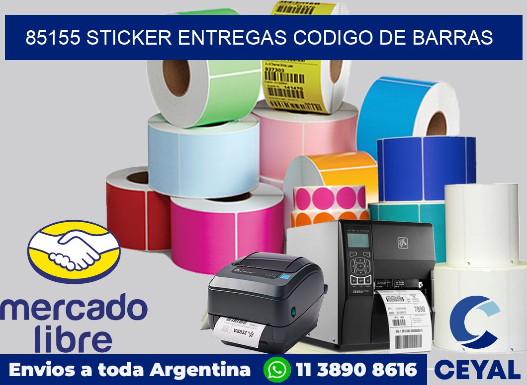 85155 STICKER ENTREGAS CODIGO DE BARRAS