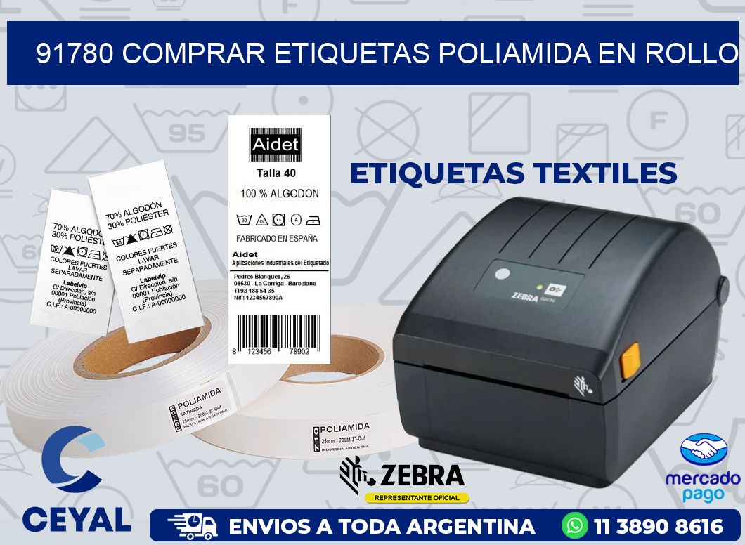 91780 COMPRAR ETIQUETAS POLIAMIDA EN ROLLO