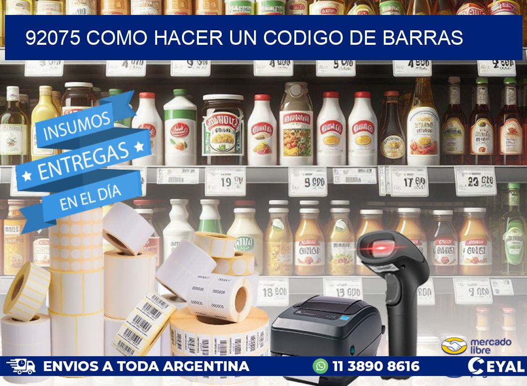 92075 como hacer un codigo de barras